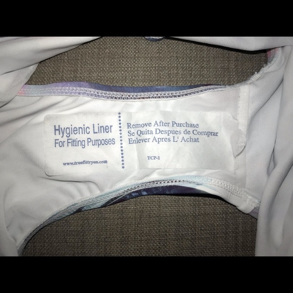 NWT Women’s abstract ruched high-waist swimsuit comfortable stretch bottoms, 16W - Picture 3 of 12